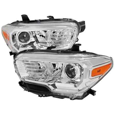 Spec-D Tuning 16-18 Toyota Tacoma Projector Headlight- Chrome 2LHP-TAC16-GO